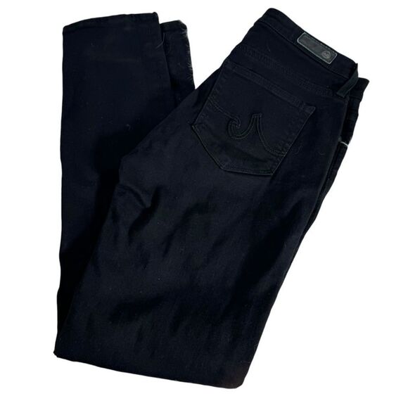 AG Adriano Goldschmied The Prima Ankle Cigarette Black Skinny Jeans Sz 25R - Picture 3 of 7